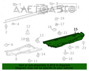 Protecție spate pentru podea Toyota Highlander 20-22