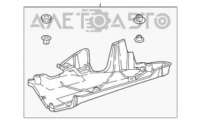 Защита днища задняя левая Toyota Camry v70 18- 2.5, 3.5 примята, трещина