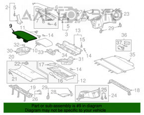 Покрытие багажника заднее правое Lexus RX300 RX330 RX350 RX400h 04-09 беж