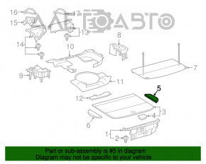 Capac portbagaj dreapta pentru Lexus NX200t NX300 NX300h 15-21, negru