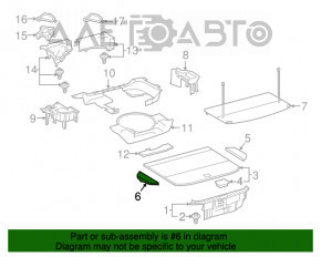 Пол багажника левый Lexus NX200t NX300 NX300h 15-21 черный