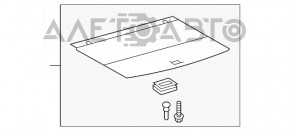 Пол багажника Lexus RX350 RX450h 10-15 серый, под химчистку