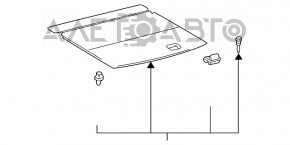 Capacul portbagajului pentru Lexus RX300 98-03 gri, rupt.