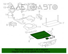 Пол багажника Lexus NX200t NX300 NX300h 15-21 черный