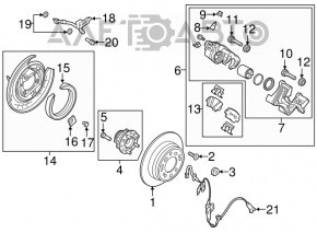 Placă de frână spate dreapta Hyundai Sonata 11-15 hibrid 285/10mm