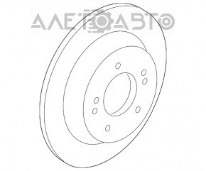 Placă de frână spate dreapta Kia Soul 14-19 260/10mm