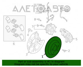 Placă de frână spate dreapta Kia Soul 14-19 260/10mm