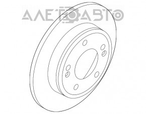 Placă de frână spate stânga Kia Niro 17-22 HEV, PHEV 260/10mm ruginită.