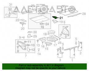 Крышка кармана багажника правая Lexus RX350 RX450h 10-15 черная, без защелки, без крепления, надорвана