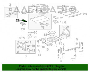 Capacul buzunarului portbagajului stânga Lexus RX350 RX450h 10-15 negru