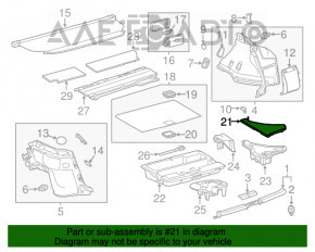 Capacul dreapta al portbagajului pentru Lexus CT200h 11-17