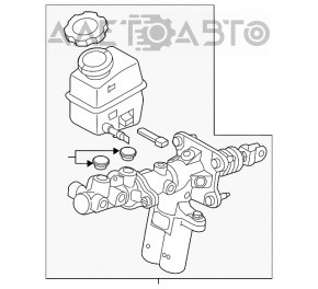 Главный тормозной цилиндр с бачком Kia Optima 12-13 hybrid