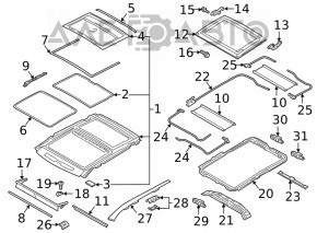 Perdeaua portbagajului Mitsubishi Eclipse Cross 18- gri spate