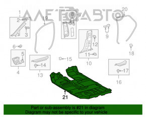 Acoperirea pardoselii Lexus RX350 10-15 bej, rupt, pentru curățare chimică.