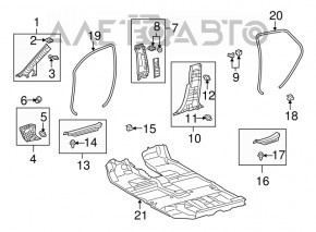 Acoperirea podelei pentru Lexus RX350 10-15, bej, prinderea este ruptă, necesită curățare chimică.