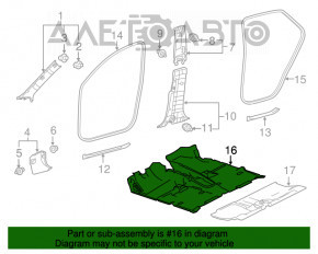 Acoperirea podelei din față pentru Lexus NX200t NX300 15-21 Base, neagră