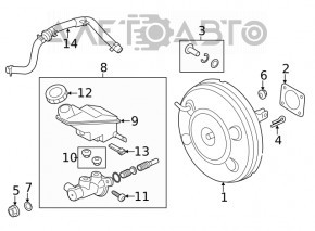 Cilindrul principal de frână cu rezervor Hyundai Santa FE 19-20