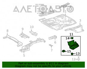 Protecție pentru bara din spate dreapta Toyota Highlander 20-