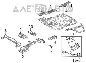 Protecție pentru bara din spate dreapta Toyota Highlander 20-