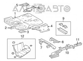 Protecție bara spate stânga Toyota Highlander 14-19