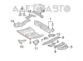 Protecție spate pentru bara de protecție stânga Lexus RX300 RX330 RX350 04-09 cu deteriorare.