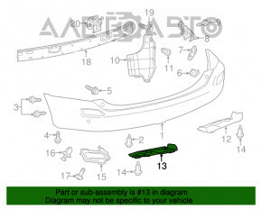 Protecția pentru bara de protecție spate stânga Toyota Rav4 13-15, nouă, originală OEM