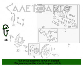 Furtun de frână față stânga Hyundai Santa FE Sport 13-18