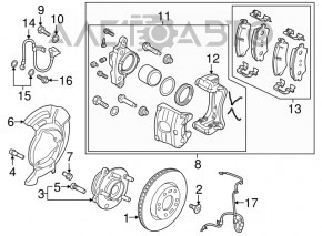 Furtun frana fata stanga Kia Niro 17-22 HEV, PHEV nou original OEM