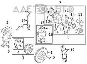 Furtun de frână față dreapta Hyundai Elantra AD 17-20