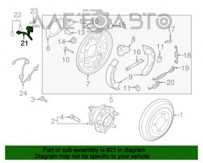 Furtun de frână spate dreapta pentru Hyundai Elantra AD 17-20 cu tambur