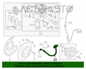 Furtun de frână spate dreapta Kia Niro 17-22 HEV, PHEV