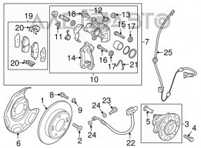 Furtun frana spate dreapta Kia Niro 17-22 HEV, PHEV nou original OEM