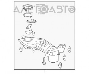 Накладка центральной консоли с подстаканниками Toyota Rav4 13-15 черная