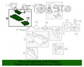 Suportul de pahare Toyota Camry v40 sub copac, uzat