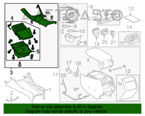 Capacul consolei centrale Toyota Avalon 13-18 negru, cu control al modurilor de conducere.