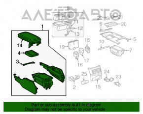 Консоль центральная подлокотник Lexus GS300 GS350 GS430 GS450h 06-07 кожа черная, царапины