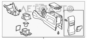 Консоль центральная подлокотник и подстаканники Toyota Prius V 12-14 бежевая, царапины