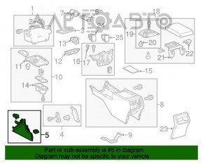 Capacul torpedoului lateral dreapta centrala Toyota Camry v50 12-14 SUA gri