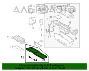 Partea inferioară din față a consolei Lexus RX300 RX330 RX350 RX400h 04-09, gri.