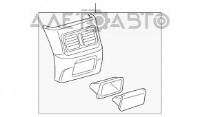 Conducta centrală de aer pentru Lexus GS300 GS350 GS430 GS450h 06-07 bej.