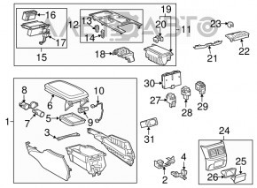 Воздуховод центральной консоли Lexus GS300 GS350 GS430 GS450h 06-07 беж