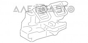 Deflectorul de aer al conductei de aer a consolei centrale Lexus RX300 RX330 RX350 RX400h 04-09 bej