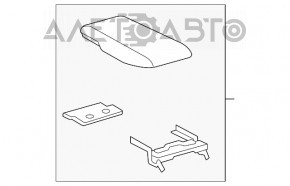 Консоль центральная подлокотник Toyota Camry v40 10-11 беж кожа, под перешив, царапины