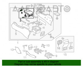 Consola centrală cu cotieră pentru braț Lexus NX300 NX300h 18-21 din piele neagră, potrivită pentru curățare chimică.