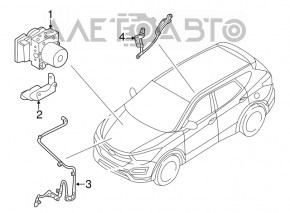 ABS ABS Hyundai Santa FE Sport 17-18 recondiționat, fără adaptiv