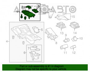 Capacul de cotieră pentru consola centrală Lexus NX300 NX300h 18-21 negru