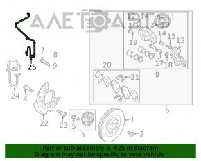 Senzor ABS frontal stânga Hyundai Santa FE 19-20