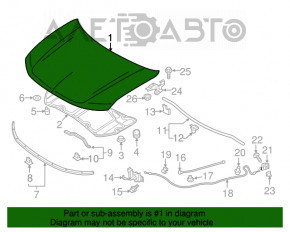 Capota goală Mitsubishi Outlander 14-21 nouă OEM originală