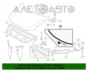 Garnitura grilei ștergătoarelor Mitsubishi Outlander Sport ASX 10-