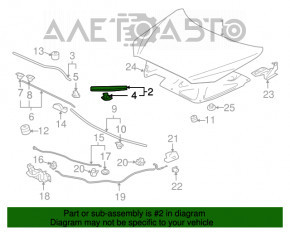 Garnitura de etansare a bara fata stanga Mitsubishi Outlander Sport ASX 10-